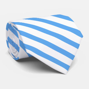 Modern Blue White Color Striped Template Elegant Tie