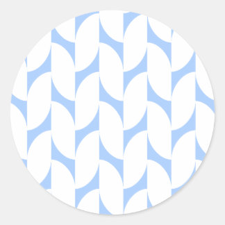 Modern Blue & White Geometric Circle Sticker