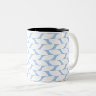 Modern Blue & White Geometric Coffee Mug
