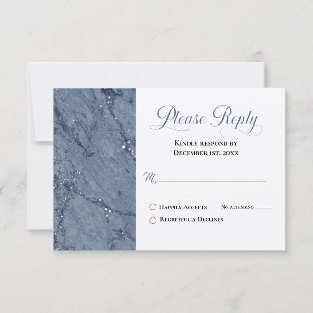 Modern Blue & White Marble PLEASE REPLY  (Front)