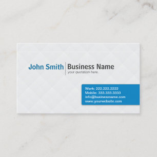 Modern Blue & White Professional Business Card