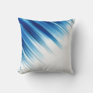 Modern Blue & White Windswept Decorative Pillow