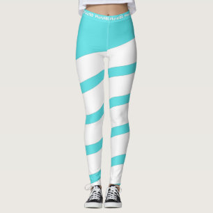modern blue white workout  leggings