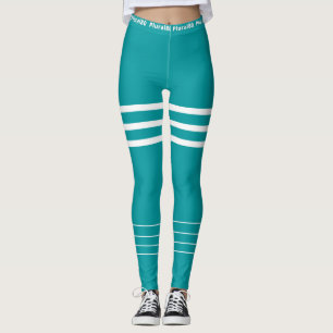 Modern blue white workout leggings