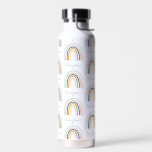 Modern blue yellow elegant rainbow gift water bott water bottle<br><div class="desc">Modern blue yellow elegant rainbow gift</div>