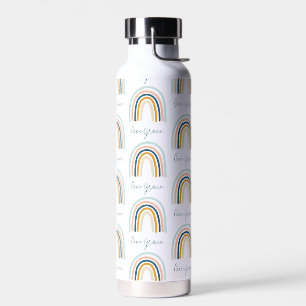 Modern blue yellow elegant rainbow gift water bott water bottle