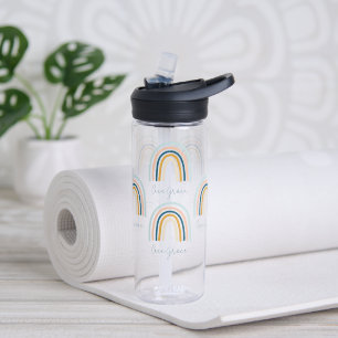 Modern blue yellow elegant rainbow gift water bott water bottle