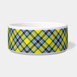 Modern Blue & Yellow Tartan Plaid Pattern