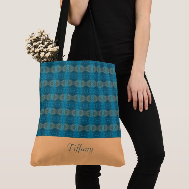 Modern BlueTote Bag (Close Up)