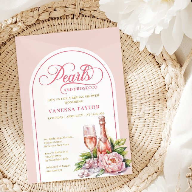 Modern Blush and Gold Bridal Shower Invitation (Modern Blush and Gold Bridal Shower Invitation)