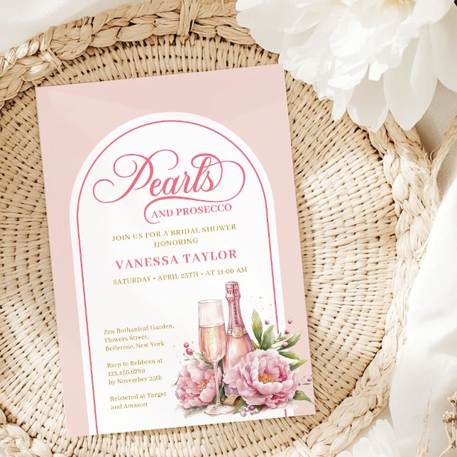 Modern blush and gold bridal shower invitation (Modern blush and gold bridal shower invitation

)