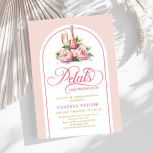 Modern blush and gold bridal shower invite arch