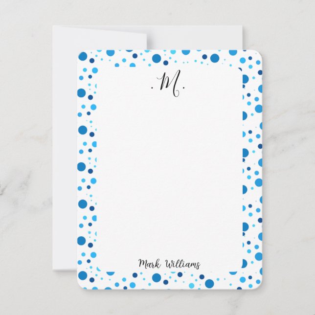 Modern Blush and Navy Blue Card (Front)