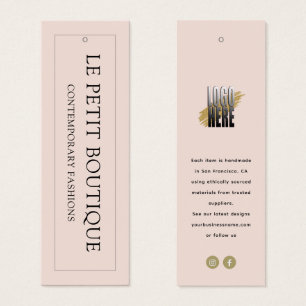 Modern Blush Clothing Store Hang Tag