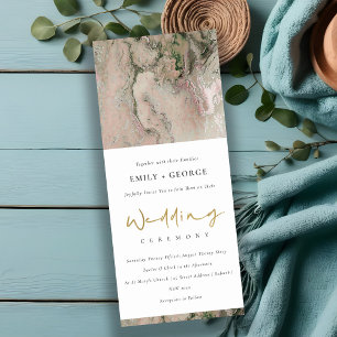 MODERN BLUSH DUSKY ROSE GOLD FOIL AGATE WEDDING INVITATION