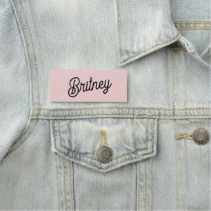 Modern Blush Dusty Pink Monogram and Name  Tag