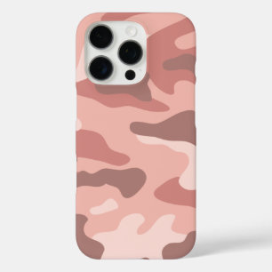 Modern Blush Dusty Rose Pink Camo Pattern iPhone 16 Pro Case