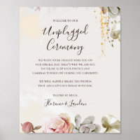Modern Blush Floral | Marble Unplugged Ceremony