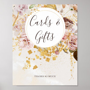 Modern Blush Floral   Watercolor Cards and Gifts Poster