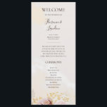 Modern Blush Floral | Watercolor Wedding Program Programme<br><div class="desc">This modern blush floral | watercolor wedding program is perfect for your elegant boho luxury rose gold, sage green, blush pink wedding. Design features a gold foil frame or bouquet with rustic red peach spring peony, a classic whimsical watercolor succulent flower, greenery including fern and eucalyptus, with appearances of a...</div>