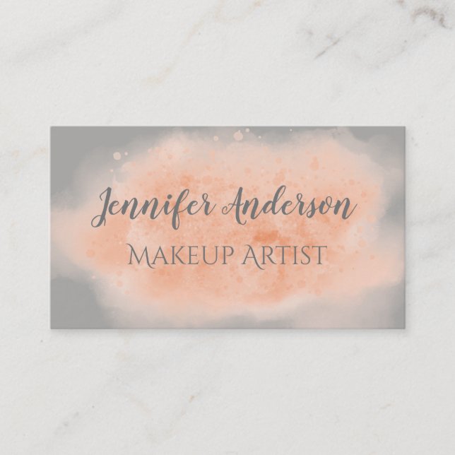 Modern Blush Makeup Artist Appointment Card (Front)