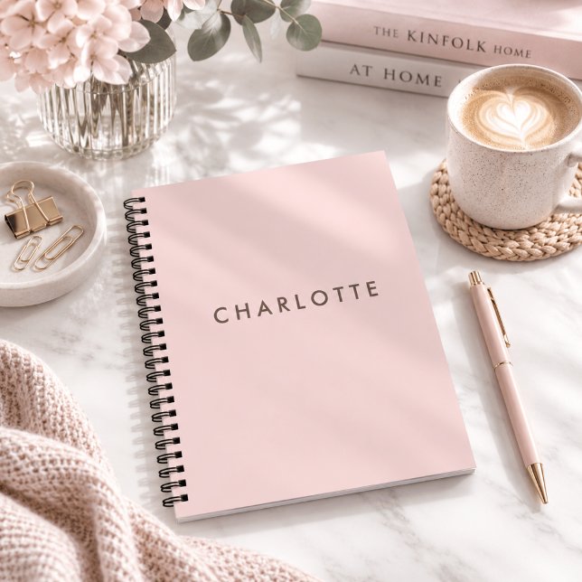 Modern Blush Personalised Spiral Notebook (Creator Uploaded)