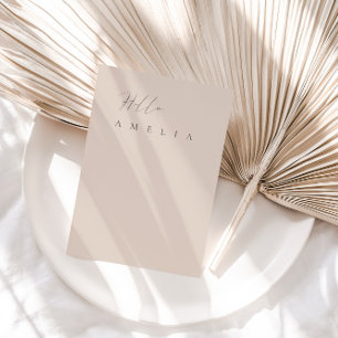 Modern Blush Pink Blank Table Guest Place Card