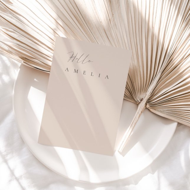 Modern Blush Pink Blank Table Guest Place Card (Modern Blush Pink Blank Table Guest Place Card)