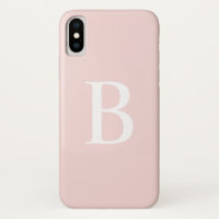 Modern Blush Pink Bold Typography Monogram