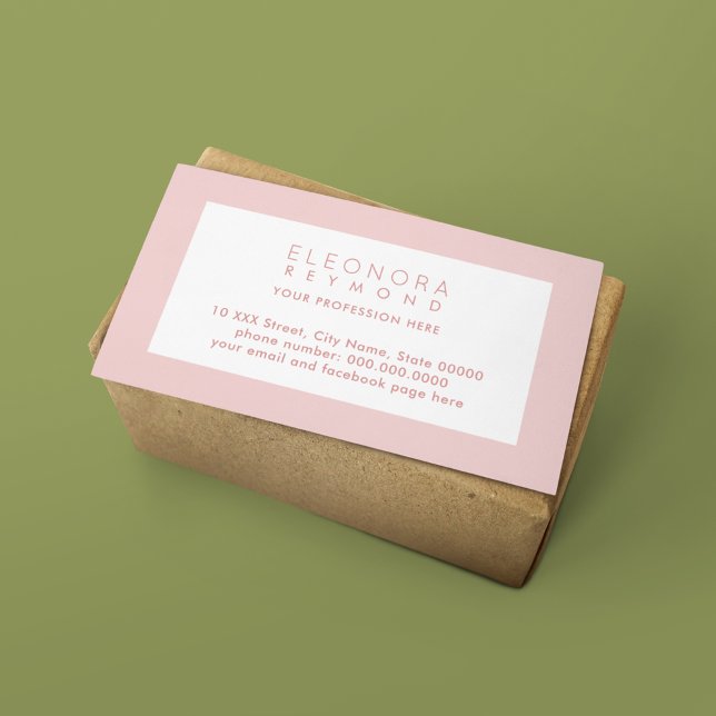 Modern Blush Pink Business Card for Her (Creator Uploaded)