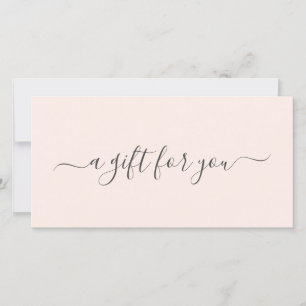 Modern Blush Pink Elegant Gift Certificate