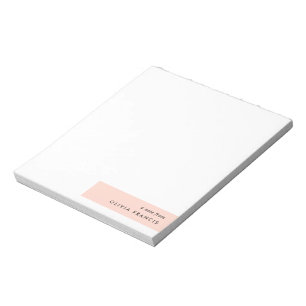 Modern Blush Pink Feminine Minimalist Simple Notepad