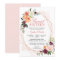 Modern Blush Pink Floral Sweet 16 Birthday Party