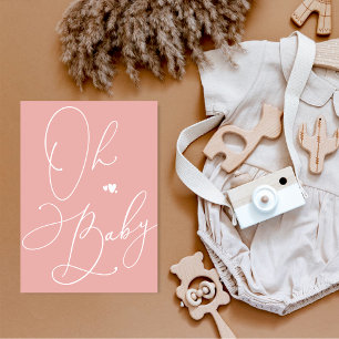 Modern Blush Pink Girl Baby Shower Invitation