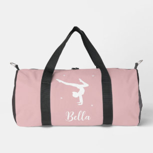 Modern Blush Pink Gymnastics Dance Fitness Duffle Bag
