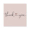 modern blush pink heart thank you for your order