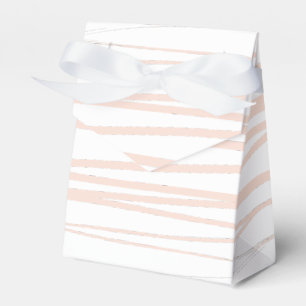 Modern Blush Pink Lines Abstract Art Favour Box