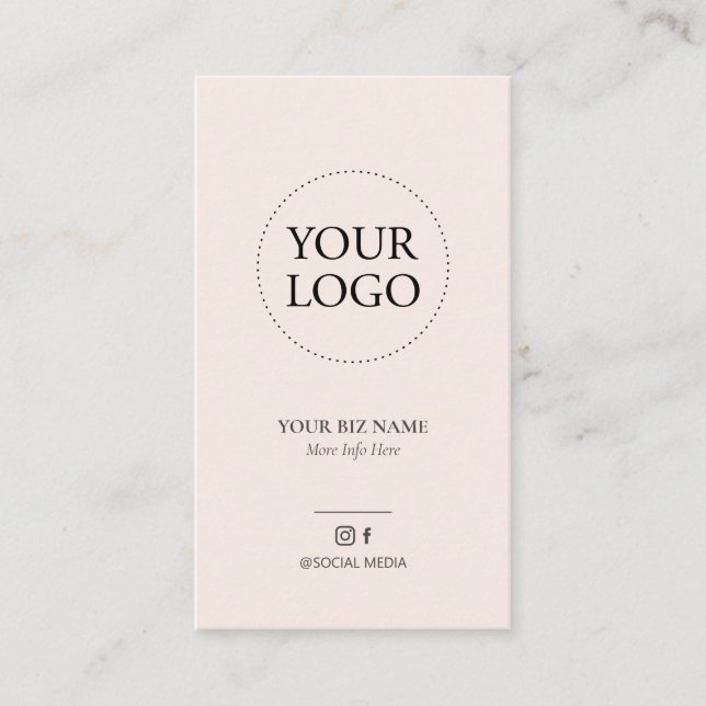 Modern Blush Pink Logo Gift Certificate Business (Front)