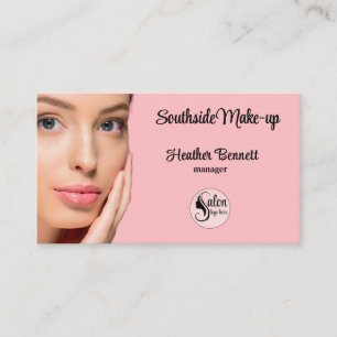 Modern Blush Pink Makeup Artist Business Business Card