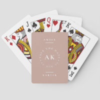 Modern Blush Pink Monogram Unique Save the Date