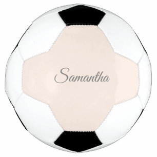Modern Blush Pink Name Football