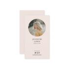 Modern Blush Pink Photo Social Media Business Card