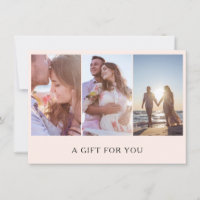 Modern Blush Pink Photography Gift Certificate