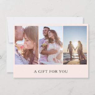 Modern Blush Pink Photography Gift Certificate