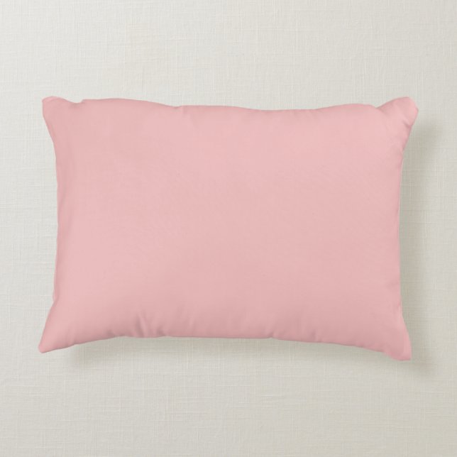 Modern blush pink Plain Solid Colour Accent Pil Decorative Cushion (Back)
