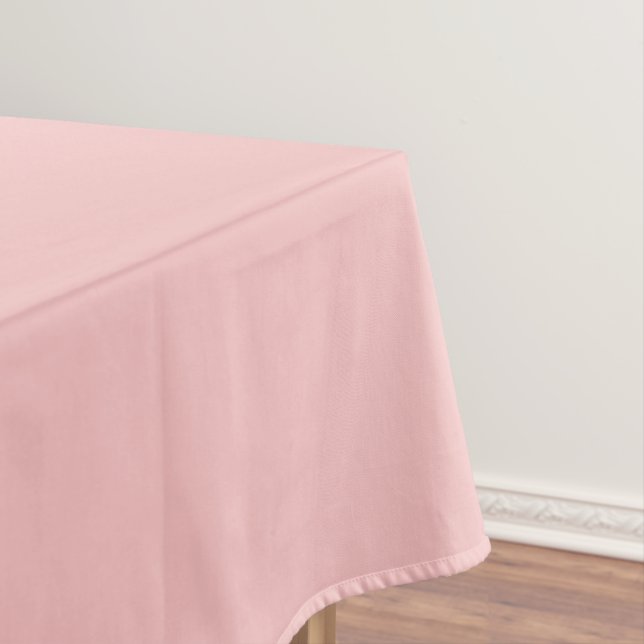 Modern blush pink Plain Solid Colour Tablecloth (In Situ)