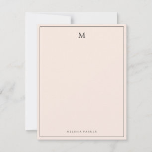 Modern Blush Pink Professional Thank You Card