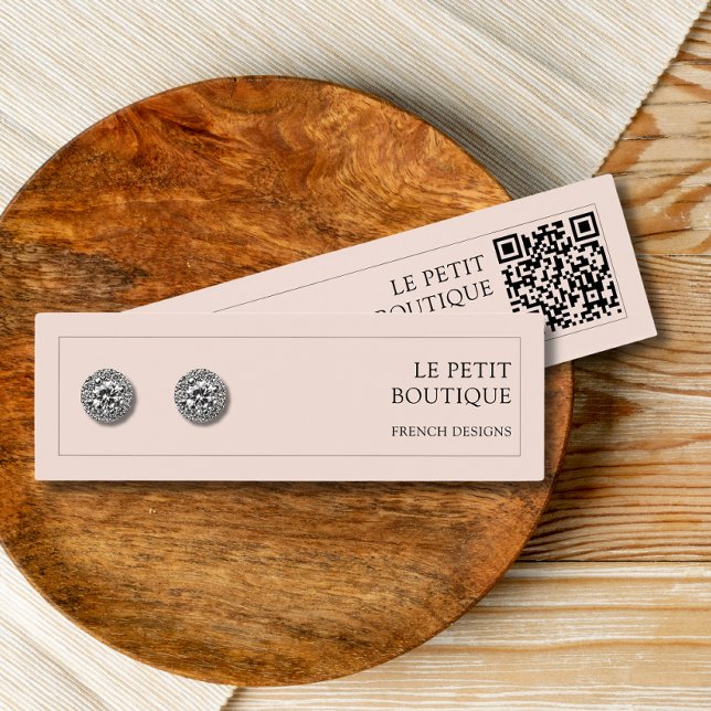 Modern Blush Pink QR Code Earring Display (Creator Uploaded)