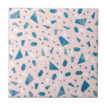 Modern blush pink terrazzo mosaic tile<br><div class="desc">Modern blush pink terrazzo mosaic ceramic tile</div>