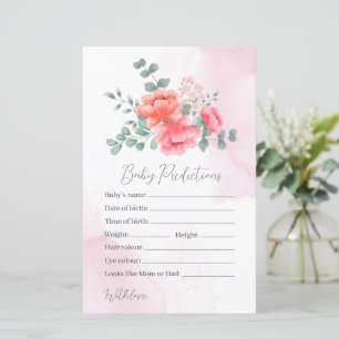 Modern blush pink watercolor predictions games